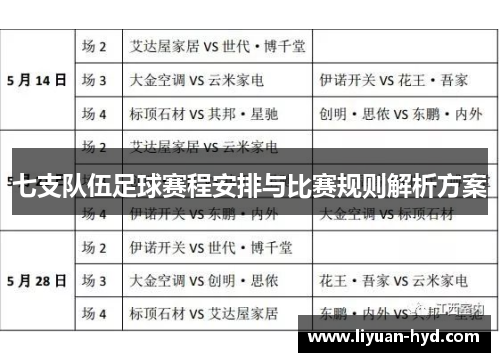 七支队伍足球赛程安排与比赛规则解析方案